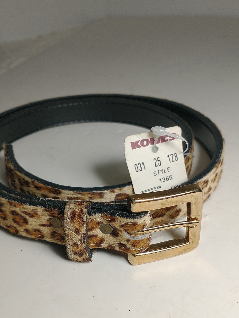 NEW Leopard Belt, Women's Size M, Gold Buckle, Grandma Core, Fall Staple, Brown